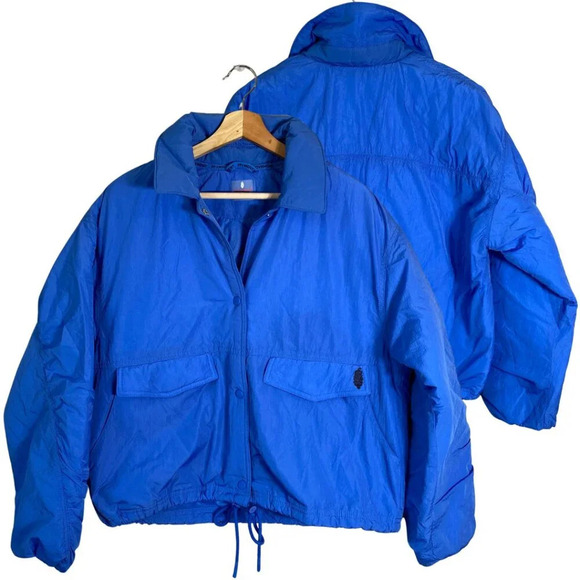 NWOT Free People FP Movement Off the Bleachers Coaches Jacket Women's Small Blue - Picture 4 of 16